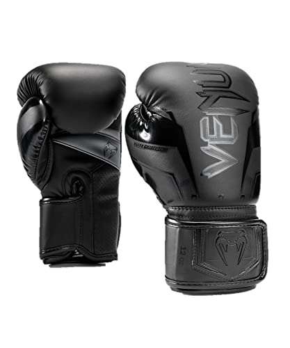 Venum Elite Evo Boxing Gloves - Black/Black