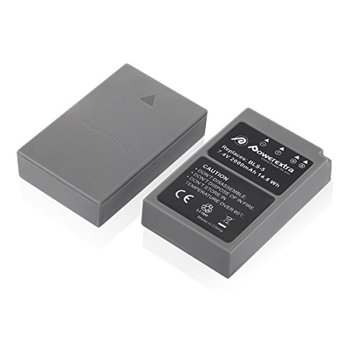 Powerextra 2 Pack Battery for Olympus BLS-5, BLS-50, PS-BLS5 and Olympus OM-D E-M10, Pen E-PL2, E-PL5, E-PL6, E-PL7, E-PM2, Stylus 1