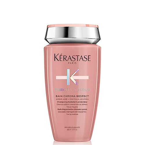 KERASTASE Chroma Absolu Chroma Respect Shampoo | For Sensitized or Damaged Color-Treated Hair | Protects and Hydrates | Fine To Medium Hair | With Glycerin and Hyaluronic Acid | 8.5 Fl Oz