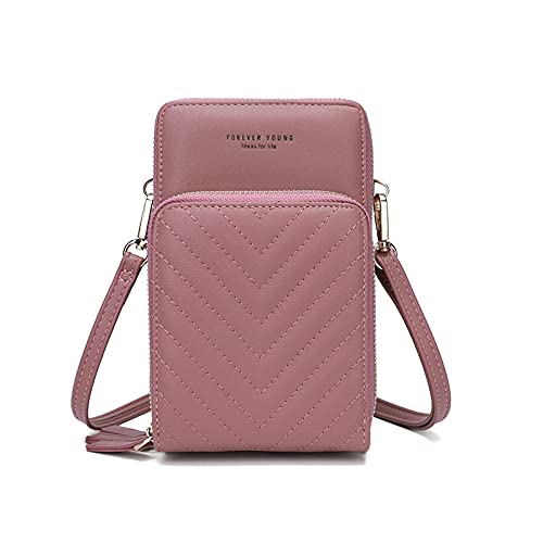 myfriday Small Crossbody Cell Phone Purse for Women, Mini Messenger Shoulder Handbag Wallet with Credit Card Slots