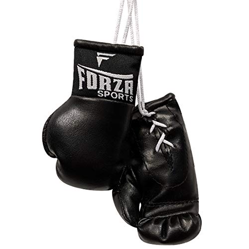 Forza Sports 3.5' Lace Up Mini Boxing Gloves, Realistic Design and Miniature Training Glove Detail Looks Great Hanging on a Car Rearview Mirror, Gym Bag, and Backpack