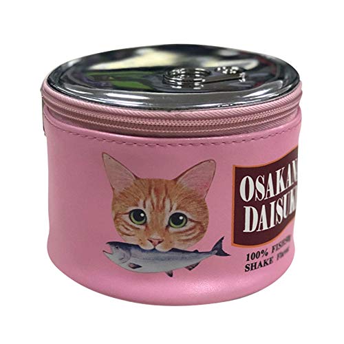 Ochine Cute Cosmetic Bag Can Cat Make Up Bag Cute Animal Dome Makeup Pouch Portable Toiletry Organizer with Large Capacity Storage Bag for Girls Women Cat Lovers