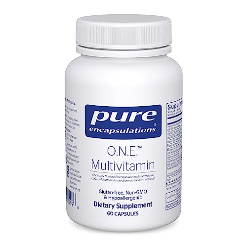 Pure Encapsulations O.N.E. Multivitamin - Once Daily Multivitamin with Antioxidant Complex Metafolin, CoQ10, and Lutein to Support Vision, Cognitive Function, and Cellular Health* - 60 Capsules