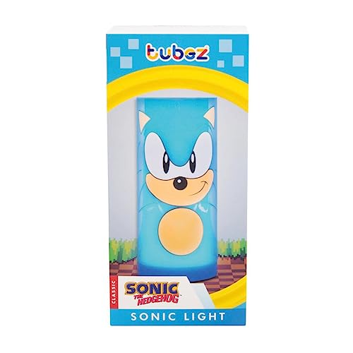 Sonic The Hedgehog Tubez Night Light with Twist Top Adjustable Brightness. USB or Battery Powered. Officially Licensed Sonic The Hedgehog Merchandise
