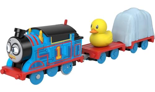 Thomas & Friends Motorized Toy Train Secret Agent Thomas Battery-Powered Engine with Cargo for Preschool Kids Ages 3+ Years