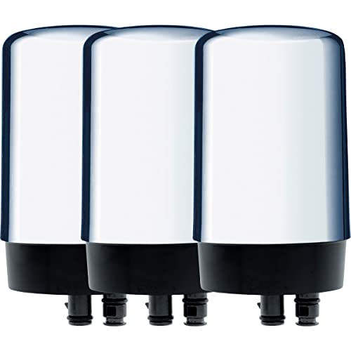 Brita Faucet Mount System Replacement Filter, Reduces Lead, Made Without BPA, Chrome, 3 Count