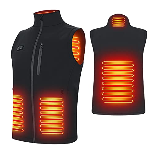 YOUSHEME Heated Vest,Heating Vest Rechargeable,Warming Heated Jacket with 3 Heating Levels Unisex Battery Not Included