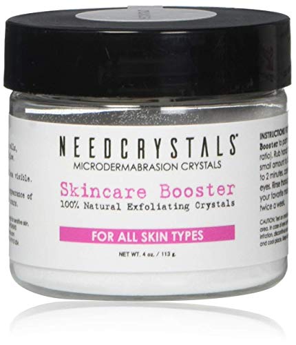 NeedCrystals Microdermabrasion Crystals DIY Facial Scrub. Natural Face Exfoliator for Dull or Dry Skin Improves Scars, Blackheads, Pore Size, Wrinkles, Blemishes & Skin Texture 4 oz. / 113 gr.