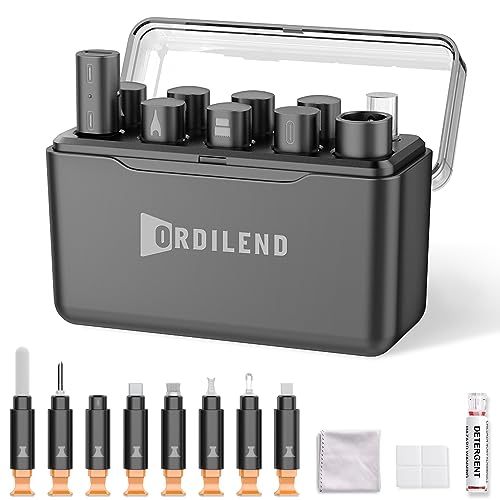 iPhone Cleaning Kit for Charging Port Cleaner, Multi-Tool iPhone Cleaner Repair Lightning Cables, Phone Cleaning Kit for iPhone,iPad,Connectors,Speaker, Airpod Cleaner Kit with a Storage Case