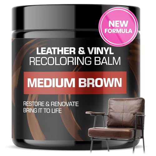 FORTIVO Leather Recoloring Balm, Leather Color Restorer, Leather Scratch Remover, Leather Couch Scratch Repair, Leather Restorer for Couches, Leather Couch Paint, Leather Scratch Repair, Leather Balm