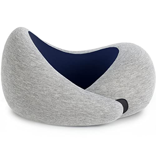 Ostrichpillow Go Neck Pillow - Premium Memory Foam Travel Pillow, 360º Ergonomic Design, Asymmetrical Sides, Travel Bag Included, Washable Modal Cover