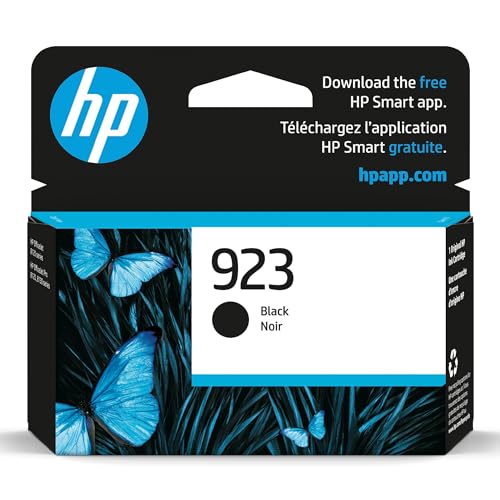 HP 923 Black Ink Cartridge | Works OfficeJet 8120 Series, OfficeJet Pro 8130 Series | Eligible for Instant Ink | 4K0T3LN