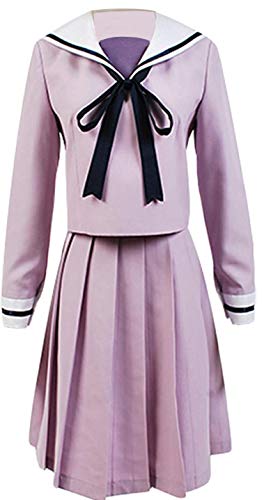 Poetic Walk Manga Hiyori Iki Cosplay School Uniform Sailor Dress Costume Custom (Womens-L, Purple)
