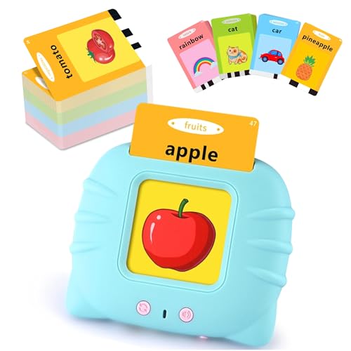 Toddler Toys for 1 2 3 4 5 Years Old Boys Girls, Talking Flash Cards 224 Words, Montessori Sensory Toys for Autistic Children, Autism Learning Toys, Speech Therapy Toys