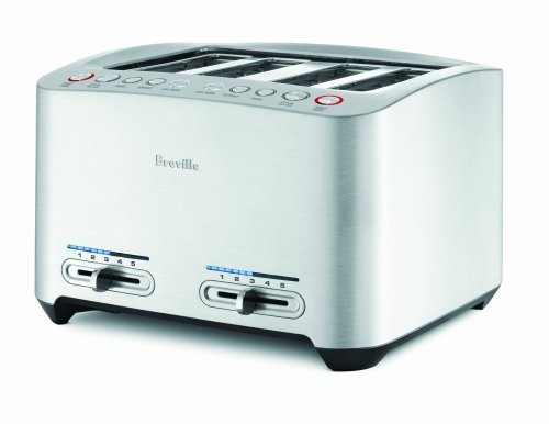 Breville Die-Cast Smart Toaster 4 Slice BTA840XL, Brushed Stainless Steel