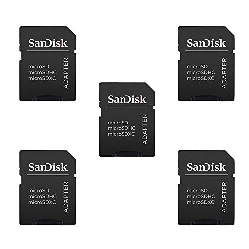 5 Pack -Sandisk MicroSD MicroSDHC to SD SDHC Adapter. Works with Memory Cards up to 32GB Capacity (Bulk Packaged).