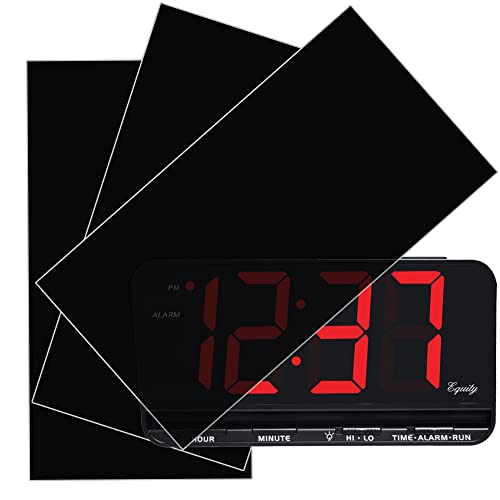 Light Dimming Sheets, Light Blocking LED Covers, Custom Size (3 Sheets) Dimming Stickers Sheet for Alarm Clocks, Electronic Games, Cellphones, Appliance - Dimming 50% ~ 80%, (3Sheets = 3 Uncut)