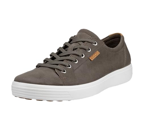 ECCO Men's Soft 7 Sneaker, Dark Clay Nubuck/Lion, 10-10.5