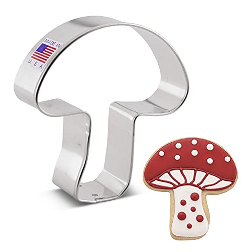 Mushroom Cookie Cutter 3.25' Made in USA by Ann Clark