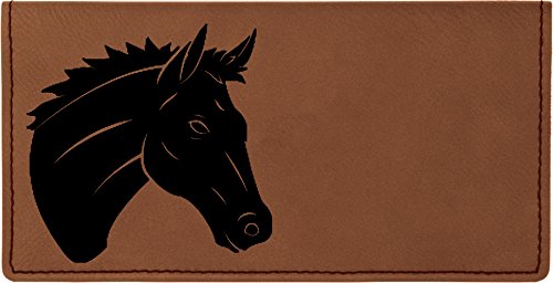 Majestic Horse Laser Engraved Leatherette Checkbook Cover