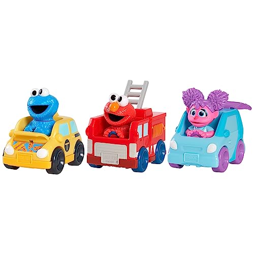 Sesame Street Twist and Pop Wheelies 3-Pack Preschool Toy Vehicles, Kids Toys for Ages 2 Up, Amazon Exclusive by Just Play