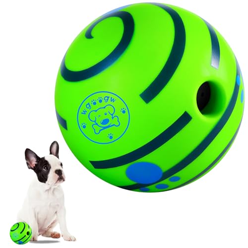 WgoogW Giggle Ball for Dogs, Interactive Dog Toys, Wobble Ball for Small Dogs, Durable Wiggle Ball Dog Toy for Relieve Anxiety, Fun Giggle Sounds Puppy Ball - 2.75inch