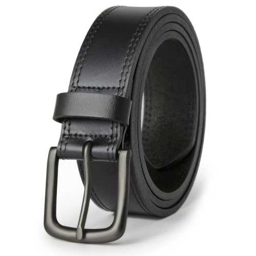 VATAN Men's Genuine Leather Casual Every Day Jeans Belts, Handmade Men Leather Belt with Gift Box