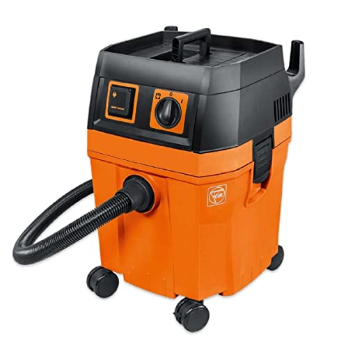 Fein Turbo II Wet/Dry Dust Extractor Vacuum Cleaner - High-Efficiency Cleaning and Dust Extraction - 151 CFM Suction Capacity, 98 PSI Static Water Lift - 92036236090