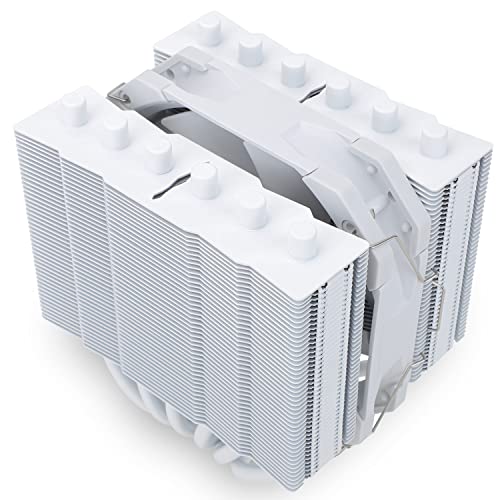 Thermalright Silver Soul 135 White Dual Tower CPU Air Cooler, 6 Heat Pipes, 135mm High PWM Fan, Aluminium Heatsink Cover, AGHP Technology, for AMD AM4 AM5/Intel 1700/1150/1151/1200/2011/2066