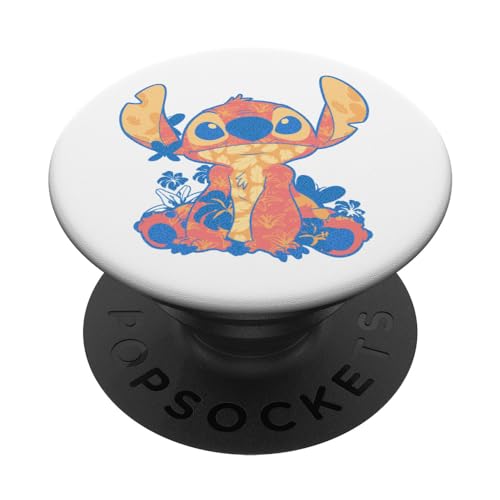 Disney Lilo & Stitch in Hawaiian Floral Print PopSockets Standard PopGrip