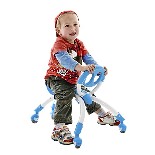 YBIKE Pewi Walking Ride On Toy - from Baby Walker to Toddler Ride On for Ages 9 Months to 3 Years Old, YPIW3, Blue