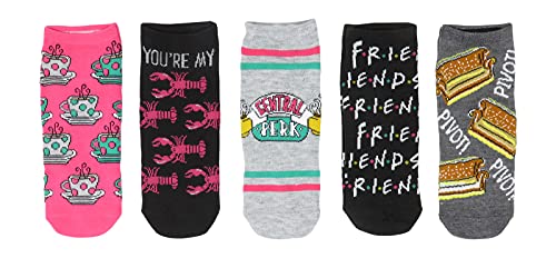 Hyp Friends TV Show Central Perk Juniors/Womens 5 Pack Ankle Socks Shoe Size 4-10