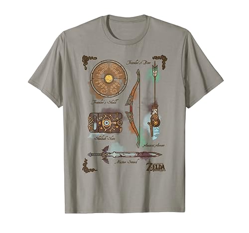 Zelda Breath Of The Wild Link Inventory Graphic T-Shirt T-Shirt