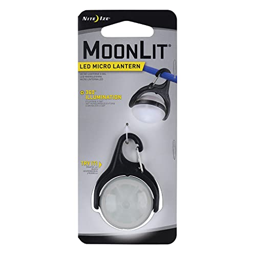 Nite Ize Moonlit LED Micro Lantern, Mini Swivel Light with Clip, White LED