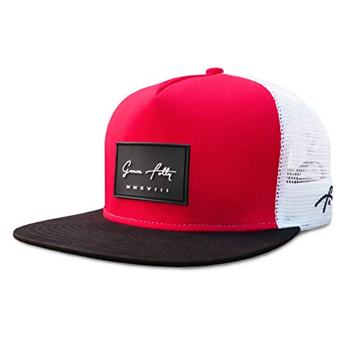 Grace Folly Trucker Hat for Men & Women. Snapback Mesh Caps (One Size, Red & Black)