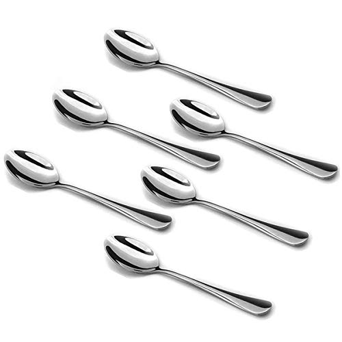 Wesdxc56 Demitasse Espresso Spoons, Mini Coffee Spoon, 4.7 Inches Stainless Steel Small Spoons for Dessert, Set of 6