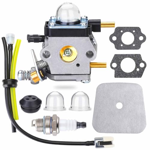 HOODELL C1U-K82 C1U-K54A Carburetor, for Mantis Tiller 7222 7222M 7225 7920, Echo TC-210 HC-1500, Premium Cultivator Carb, Plus Rebuild Kit Primer Bulb Fuel Line and More