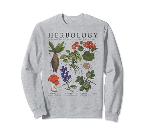 Harry Potter Herbology Plants Vintage Style Textbook Sweatshirt