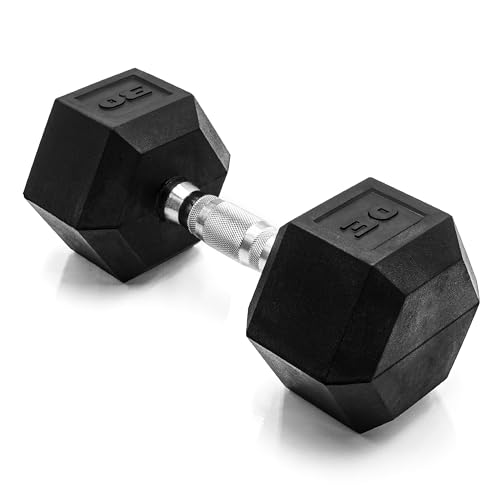 CAP Barbell 30 LB Coated Hex Dumbbell Weight, New Edition