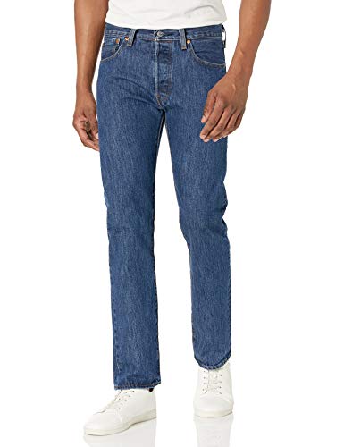 Levi's Men's 501 Original Fit Jeans (Also Available in Big & Tall), (New) Dark Stonewash, 32W x 32L