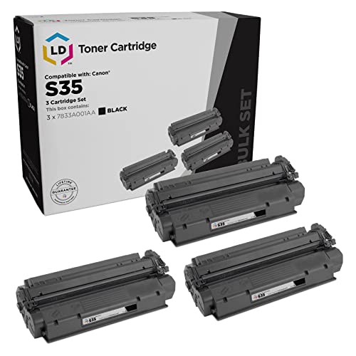 LD Remanufactured Toner Cartridge Replacement for Canon S35 7833A001AA (Black, 3-Pack) Compatible with Canon L170 D340, Canon Digital Copier ICD-340 D320 D383