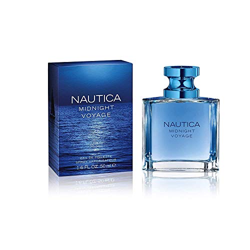 Nautica Midnight Voyage Eau de Toilette, Vegan Formula, Eau de Toilette Spray, Spicy Scent of Pink Pepper and Mesmerizing Amber, 1.6oz