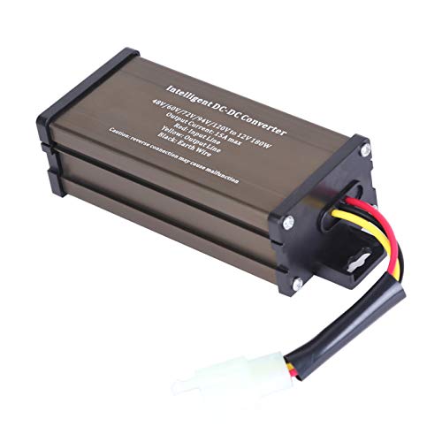 Pro Chaser DC-DC 120V 108V 96V 84V 72V 60V 48V Volt Voltage to 12V Step Down Voltage Reducer Regulator 180W 15A for Scooters & Bicycles Golf Cart