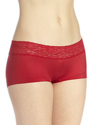 Maidenform Women's Dream Lace Boyshort Panty, Camera Red, 7