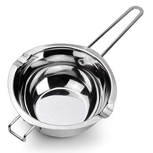 1000ML Upgrade Double Boiler Stainless Steel Melting Pot For Chocolate, Candle and Candy Making (34oz)