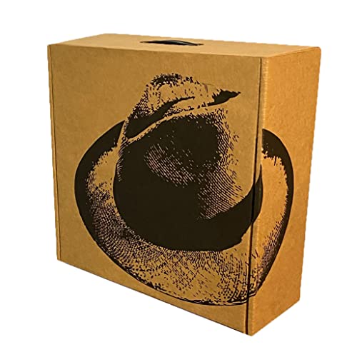 Hat Box for Traveling, Storing and Gifting (1 Pack - Fedora Design)