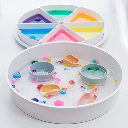 Inspire My Play Sensory Bin with Lid and Removable Storage Inserts - Sensory Bins for Toddler Crafts - Kids Sensory Toys for Autistic Children - Sensory Activities for Toddlers
