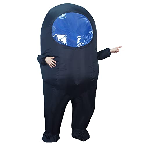 MXoSUM Impostor Inflatable Costume for Adult Funny Halloween Spacesuit Costume Astronaut Figures for Adult Game Fans