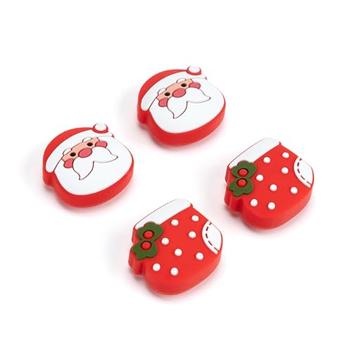 GeekShare Christmas Switch Thumb Grip Caps 4PCS Cute Thumbstick Cover Soft Silicone Joystick Caps Compatible with Nintendo Switch/OLED Switch Lite