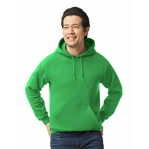 Gildan Adult Fleece Hoodie Sweatshirt, Style G18500, Multipack, Irish Green (1-Pack), Large